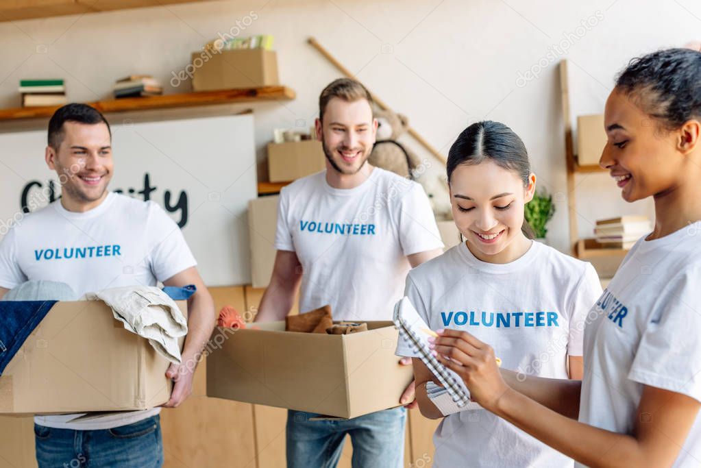 A group of Rotary volunteers smiling at a community event