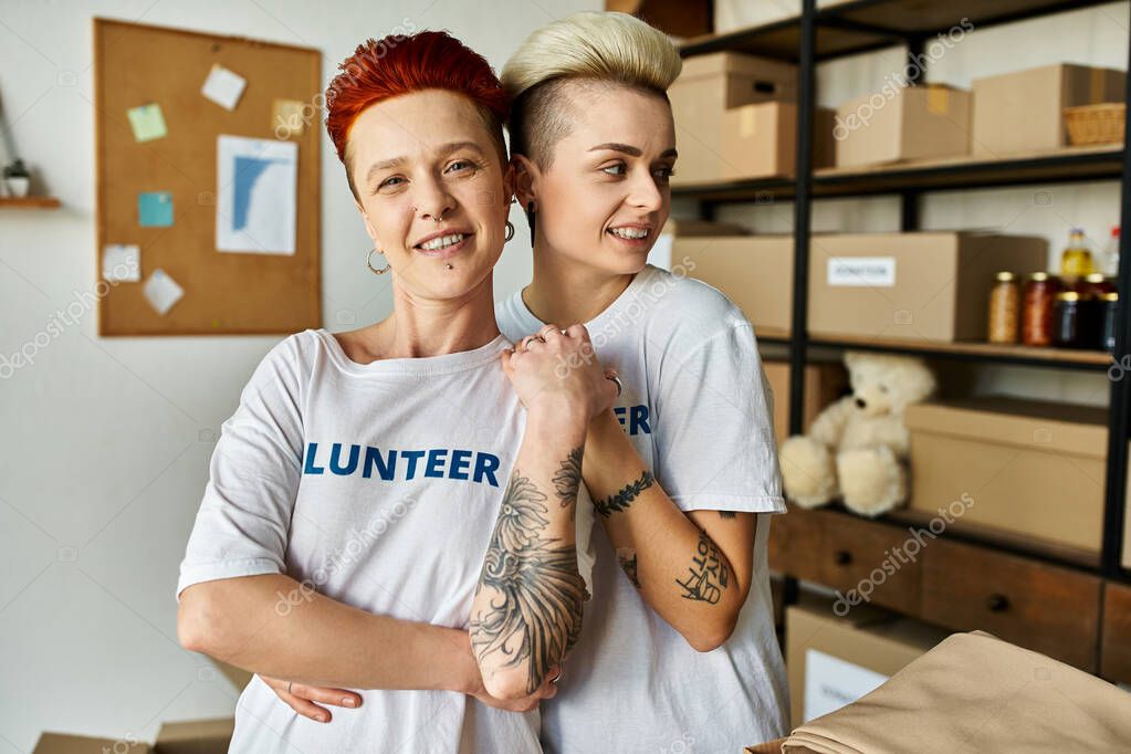 Rotary volunteers helping at a community project